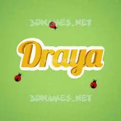 draya in Ladybugs style - 3D name wallpaper