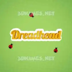 dreadhead in Ladybugs style - 3D name wallpaper