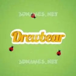 drewbear in Ladybugs style - 3D name wallpaper