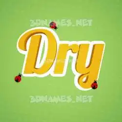 dry in Ladybugs style - 3D name wallpaper