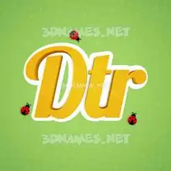 dtr in Ladybugs style - 3D name wallpaper