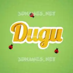 dugu in Ladybugs style - 3D name wallpaper