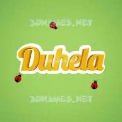 duhela in Ladybugs style - 3D name wallpaper