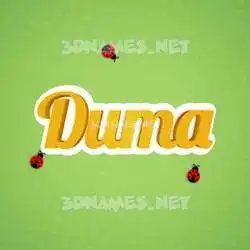 duma in Ladybugs style - 3D name wallpaper