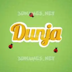 dunja in Ladybugs style - 3D name wallpaper