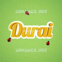 durai in Ladybugs style - 3D name wallpaper