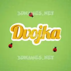 dvojka in Ladybugs style - 3D name wallpaper