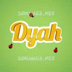 dyah in Ladybugs style - 3D name wallpaper