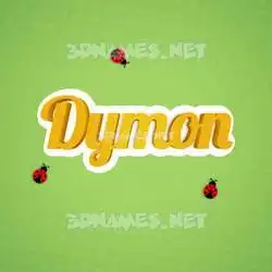 dymon in Ladybugs style - 3D name wallpaper