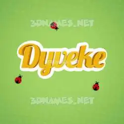 dyveke in Ladybugs style - 3D name wallpaper