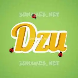 dzu in Ladybugs style - 3D name wallpaper