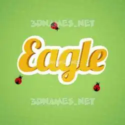 eagle in Ladybugs style - 3D name wallpaper