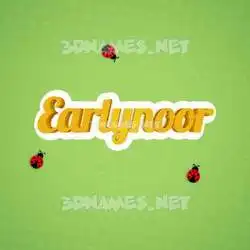 earlynoor in Ladybugs style - 3D name wallpaper