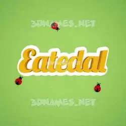 eatedal in Ladybugs style - 3D name wallpaper