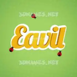 eavil in Ladybugs style - 3D name wallpaper
