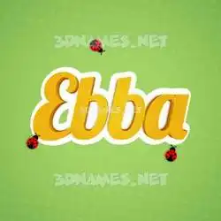 ebba in Ladybugs style - 3D name wallpaper