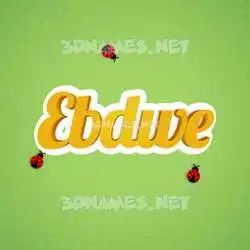 ebdwe in Ladybugs style - 3D name wallpaper