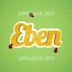 eben in Ladybugs style - 3D name wallpaper