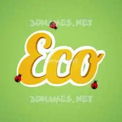 eco in Ladybugs style - 3D name wallpaper