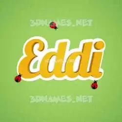eddi in Ladybugs style - 3D name wallpaper