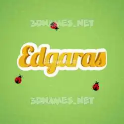 edgaras in Ladybugs style - 3D name wallpaper