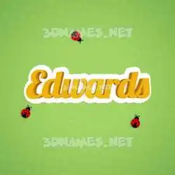 edwards in Ladybugs style - 3D name wallpaper