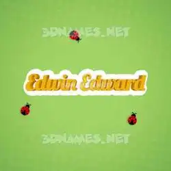 edwin edward in Ladybugs style - 3D name wallpaper
