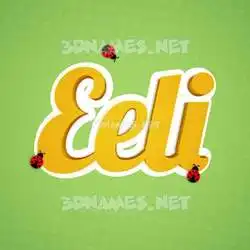 eeli in Ladybugs style - 3D name wallpaper