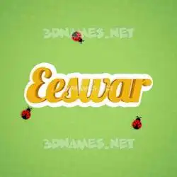 eeswar in Ladybugs style - 3D name wallpaper