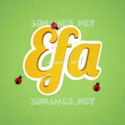 efa in Ladybugs style - 3D name wallpaper