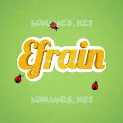 efrain in Ladybugs style - 3D name wallpaper