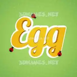 egg in Ladybugs style - 3D name wallpaper