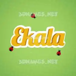 ekala in Ladybugs style - 3D name wallpaper