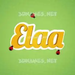 elaa in Ladybugs style - 3D name wallpaper