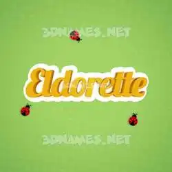 eldorette in Ladybugs style - 3D name wallpaper