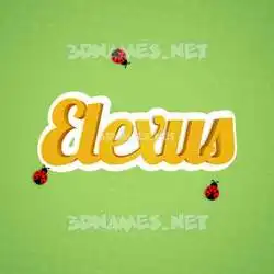 elexus in Ladybugs style - 3D name wallpaper