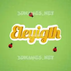 eleyigth in Ladybugs style - 3D name wallpaper