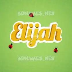 elijah in Ladybugs style - 3D name wallpaper