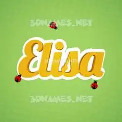 elisa in Ladybugs style - 3D name wallpaper