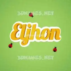 eljhon in Ladybugs style - 3D name wallpaper