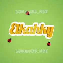 elkahky in Ladybugs style - 3D name wallpaper