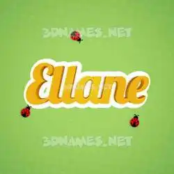 ellane in Ladybugs style - 3D name wallpaper