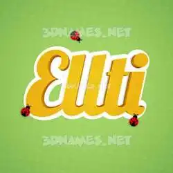 ellti in Ladybugs style - 3D name wallpaper
