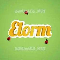 elorm in Ladybugs style - 3D name wallpaper