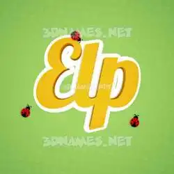elp in Ladybugs style - 3D name wallpaper