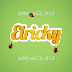elricky in Ladybugs style - 3D name wallpaper