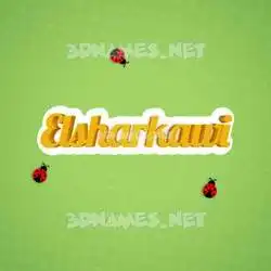 elsharkawi in Ladybugs style - 3D name wallpaper