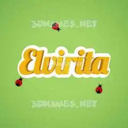 elvirita in Ladybugs style - 3D name wallpaper