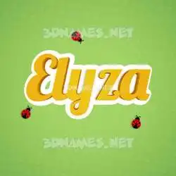 elyza in Ladybugs style - 3D name wallpaper