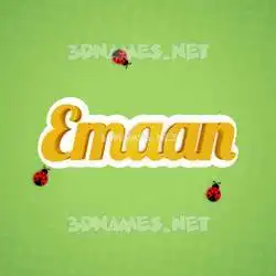 emaan in Ladybugs style - 3D name wallpaper